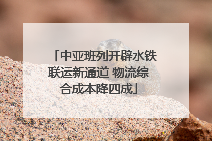 中亚班列开辟水铁联运新通道 物流综合成本降四成